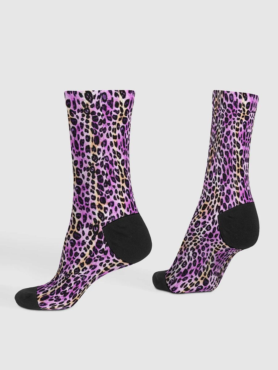 Purple Beige Leopard Socks product image (4)