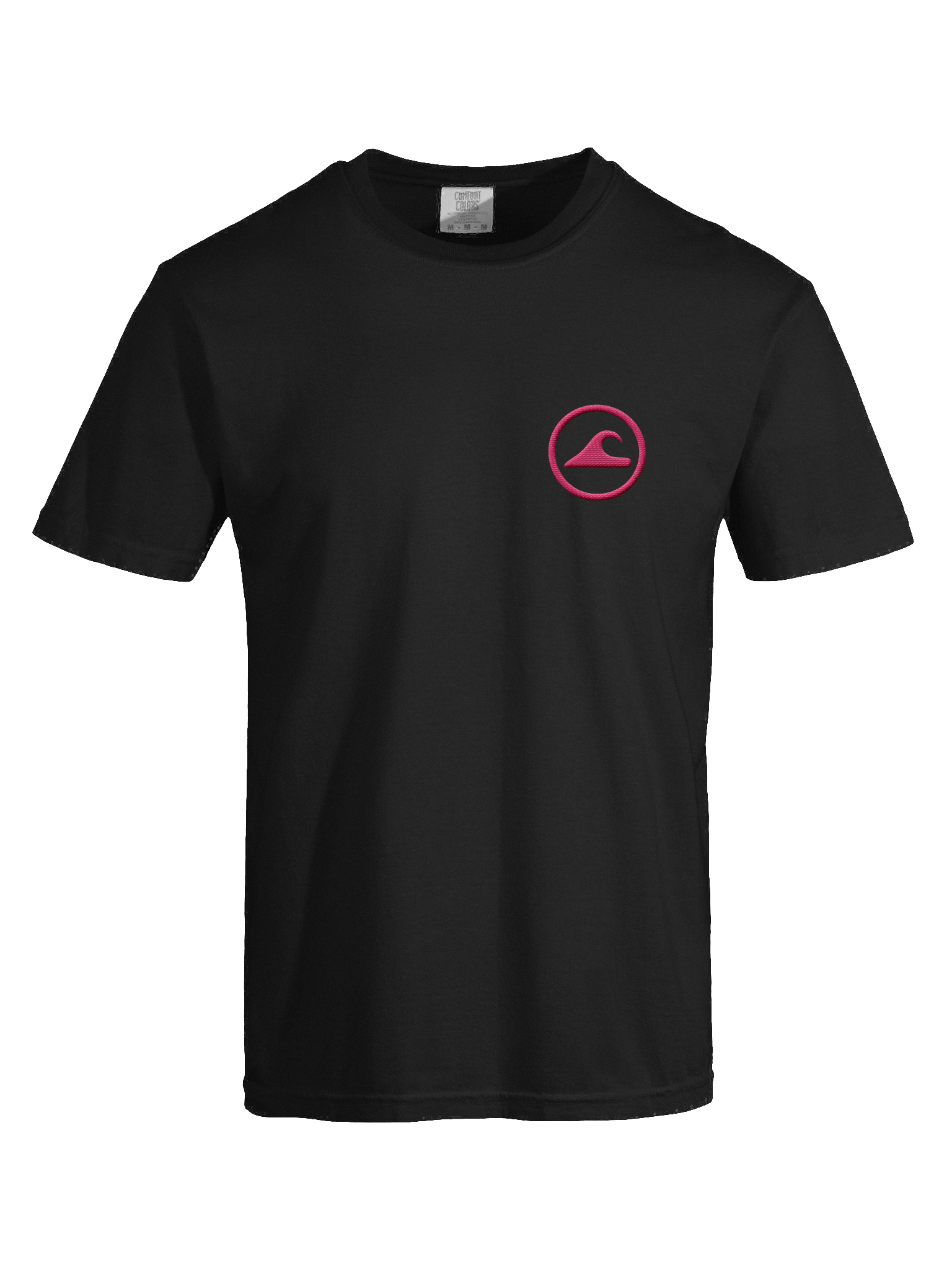 Embroidered Wave Rider Comfort Colors Garment-Dyed Heavyweight T-Shirt (Aurora Pink) product image (7)