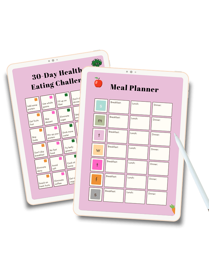 Healthy Habits Starter Pack: Meal Planner + 30-Day Challenge product image (1)