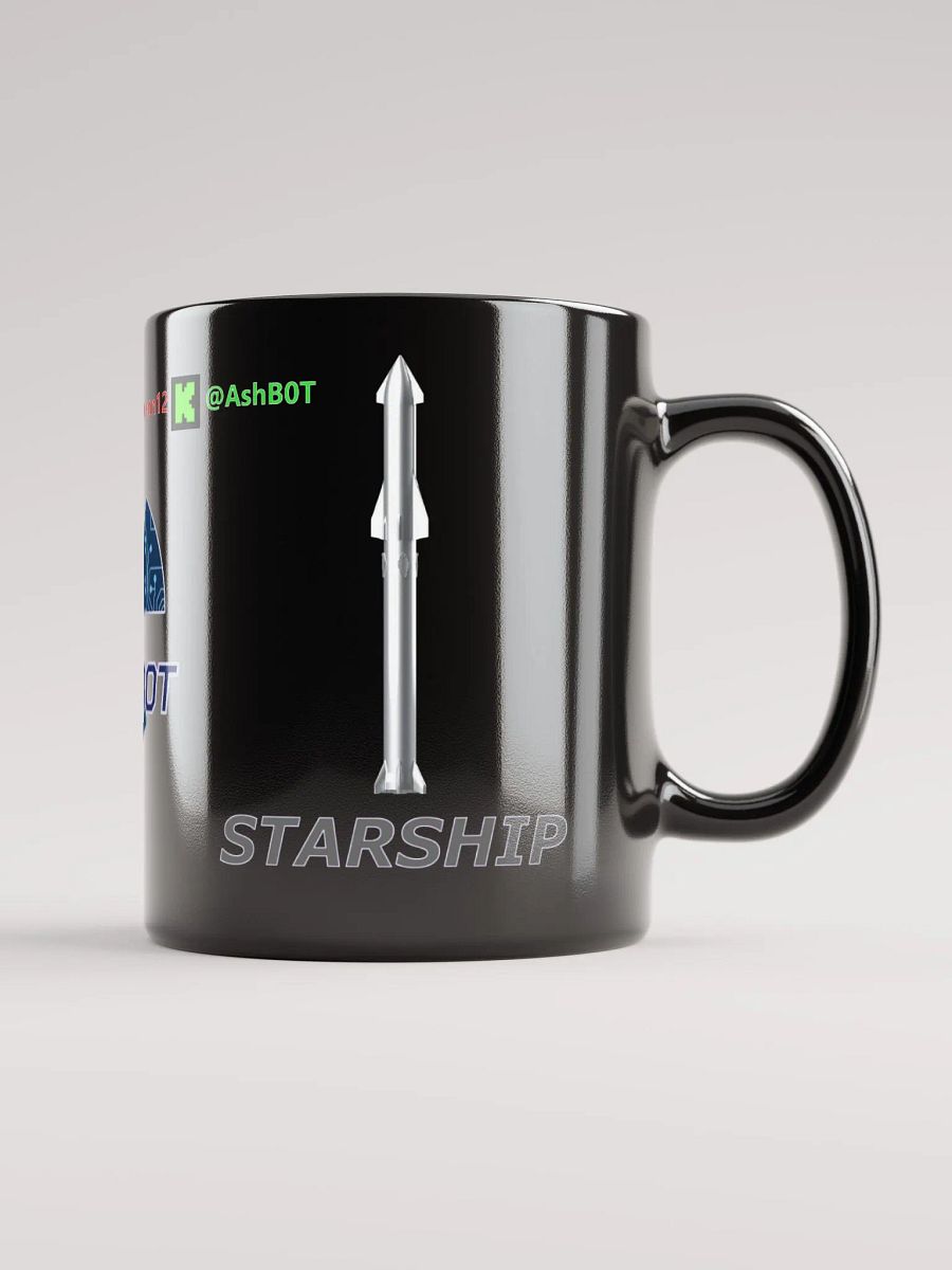 STARSHIP Black Glossy Mug product image (6)
