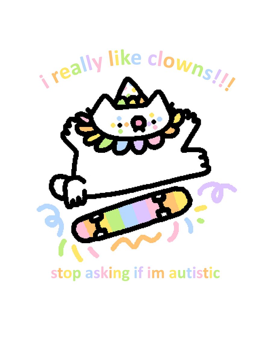 🌈autism clown hoodie🤎🩷🖤 product image (3)