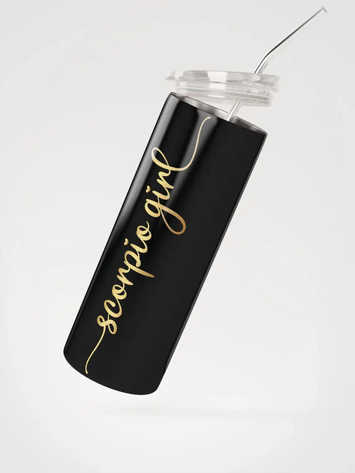 Radiate Elegance with our Gold Scorpio Girl Stainless Steel Tumbler | Eco-Friendly Chic product image (2)