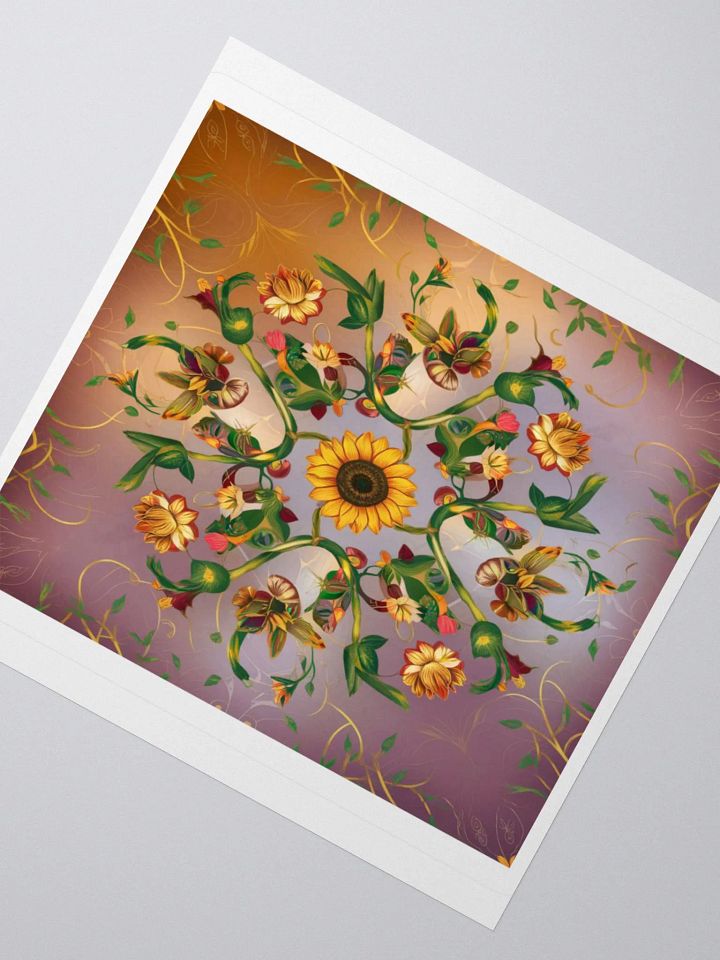 Vibrant Floral Mandala Sticker - Colorful Botanical Decal product image (2)