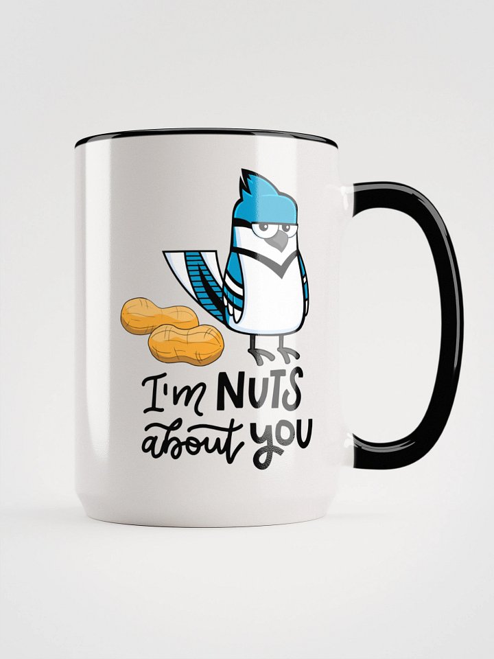 "Nuts About You" Blue Jay Bird Coffee / Tea Mug product image (1)