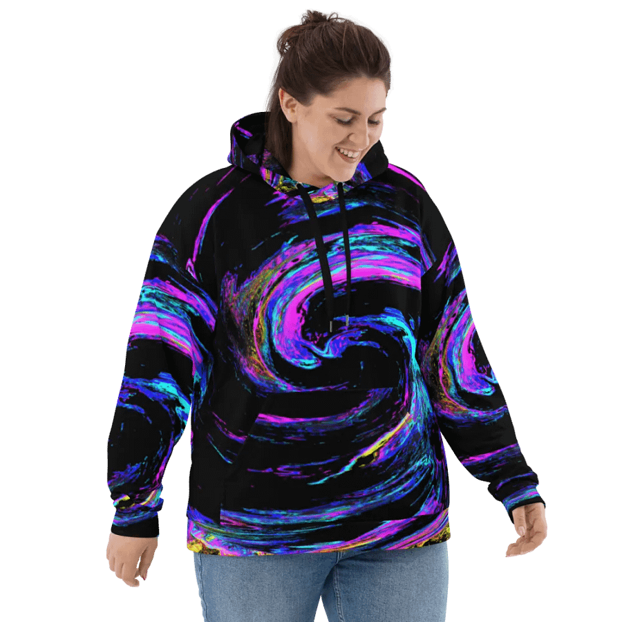 Abstract Swirling Long Grass Unisex Pull Over Hoodie product image (4)