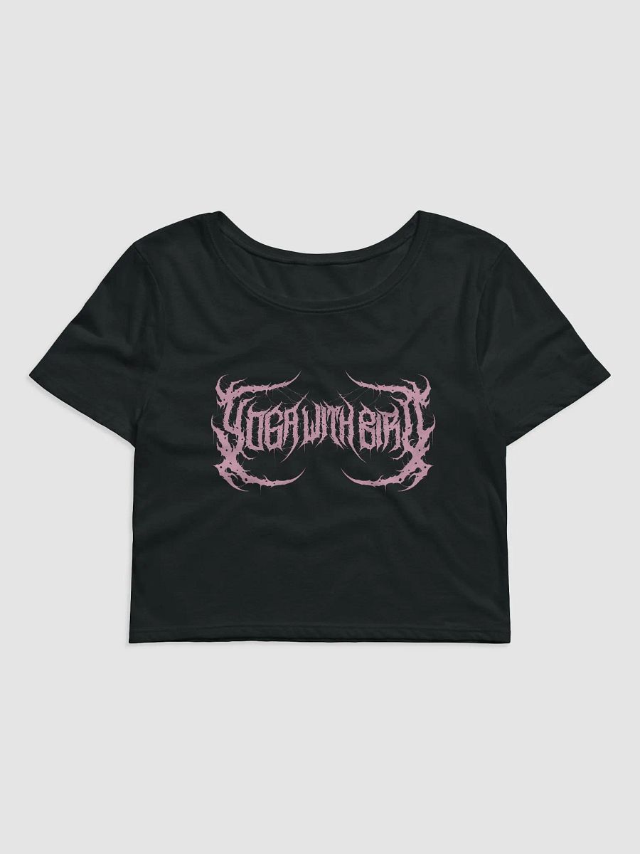 Yoga With Bird Pink Logo Tight Crop Tee product image (1)