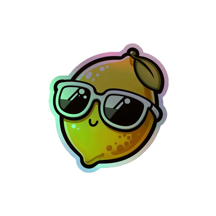 Holographic Lemon Sticker product image (2)