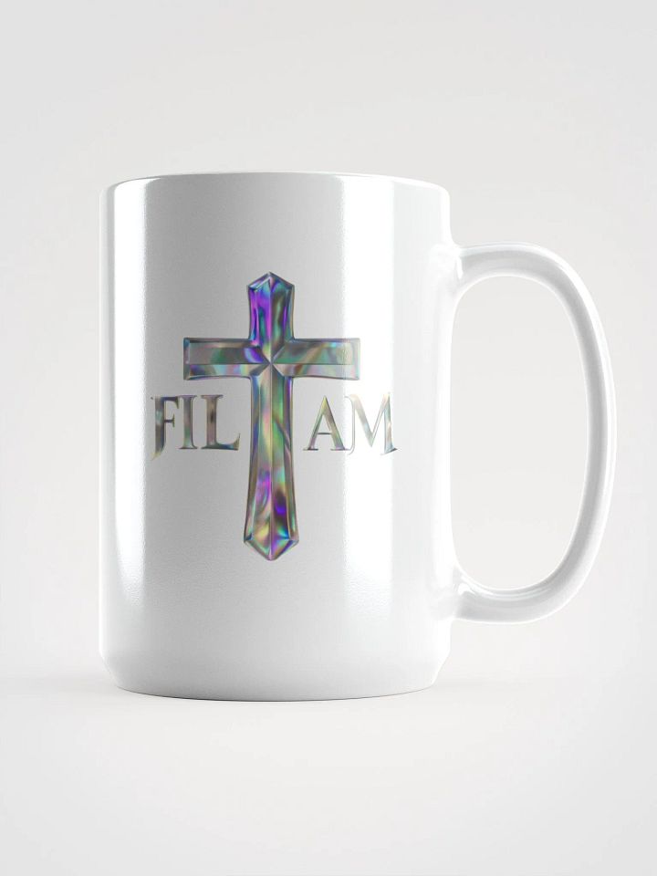 Iridescent Cross White Glossy Mug product image (1)