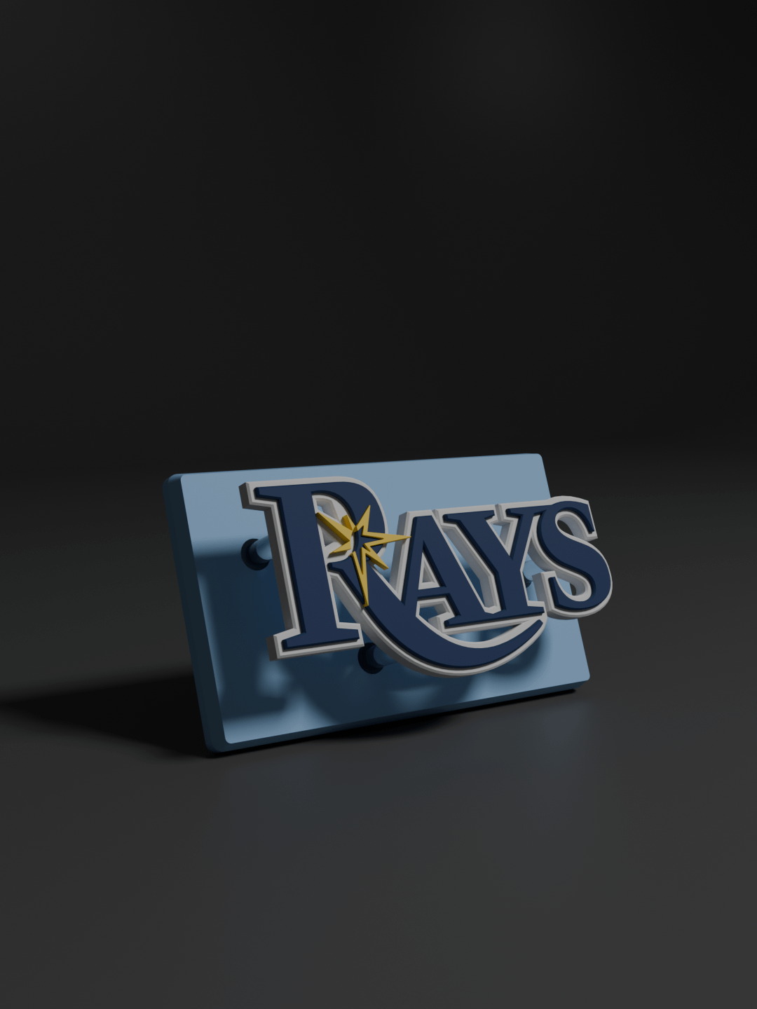 Tampa Bay Rays Rays 3D Printed Floating Logo Sign (Digital File Only) product image (1)