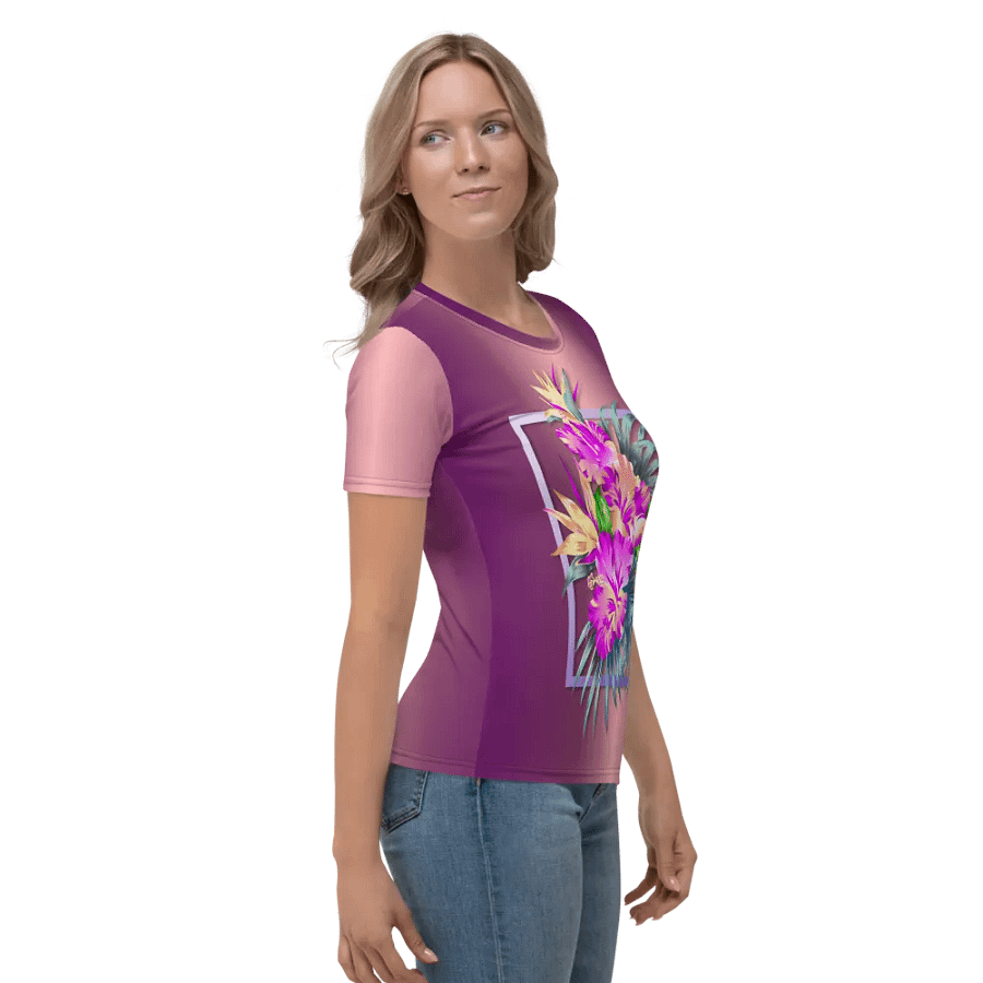 Tropical Floral All Over Print T-shirt product image (4)