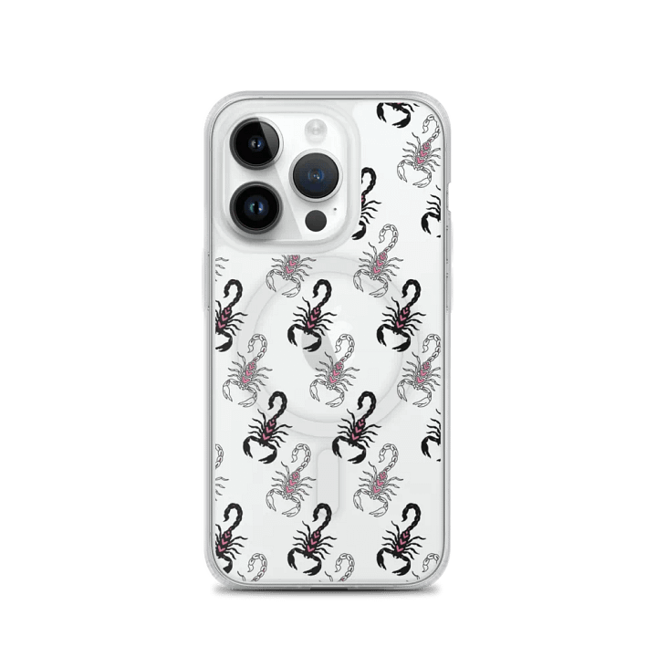 Yin n Yang Heart Tailed Scorpions Clear Phone Case product image (2)