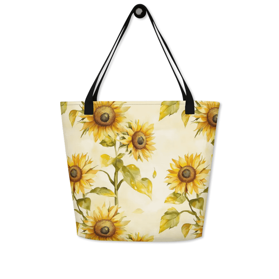 Sunflower Serenade Large Tote Bag product image (4)