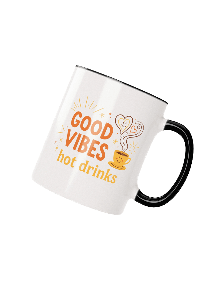 Good Vibes Hot Drinks Mug – Inspirational Coffee Cup for Positive Mornings & Cozy Moments product image (2)