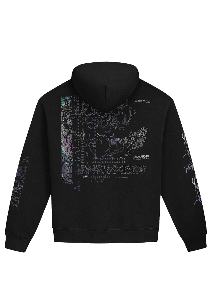 Black foil design hoodie product image (2)