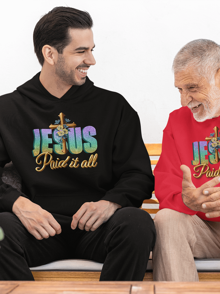 JESUS Paid It All, Gildan Classic Hoodie product image (1)
