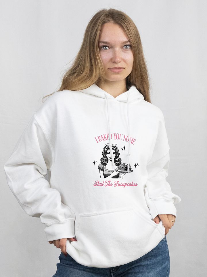 Funny Retro Hoodie for Women – “I Baked You Some Shut The F*cupcakes” – Sarcastic Vintage Graphic Hoodie product image (1)