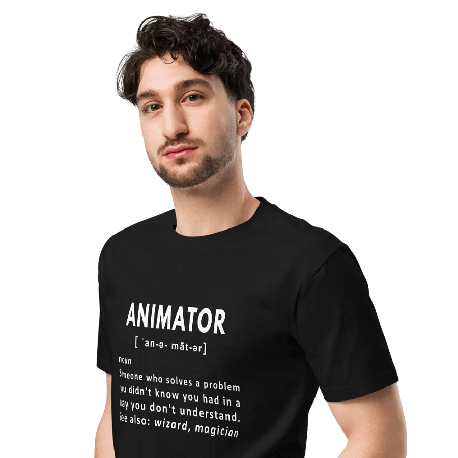 animator funny noun definition Unisex Premium T-Shirt product image (5)