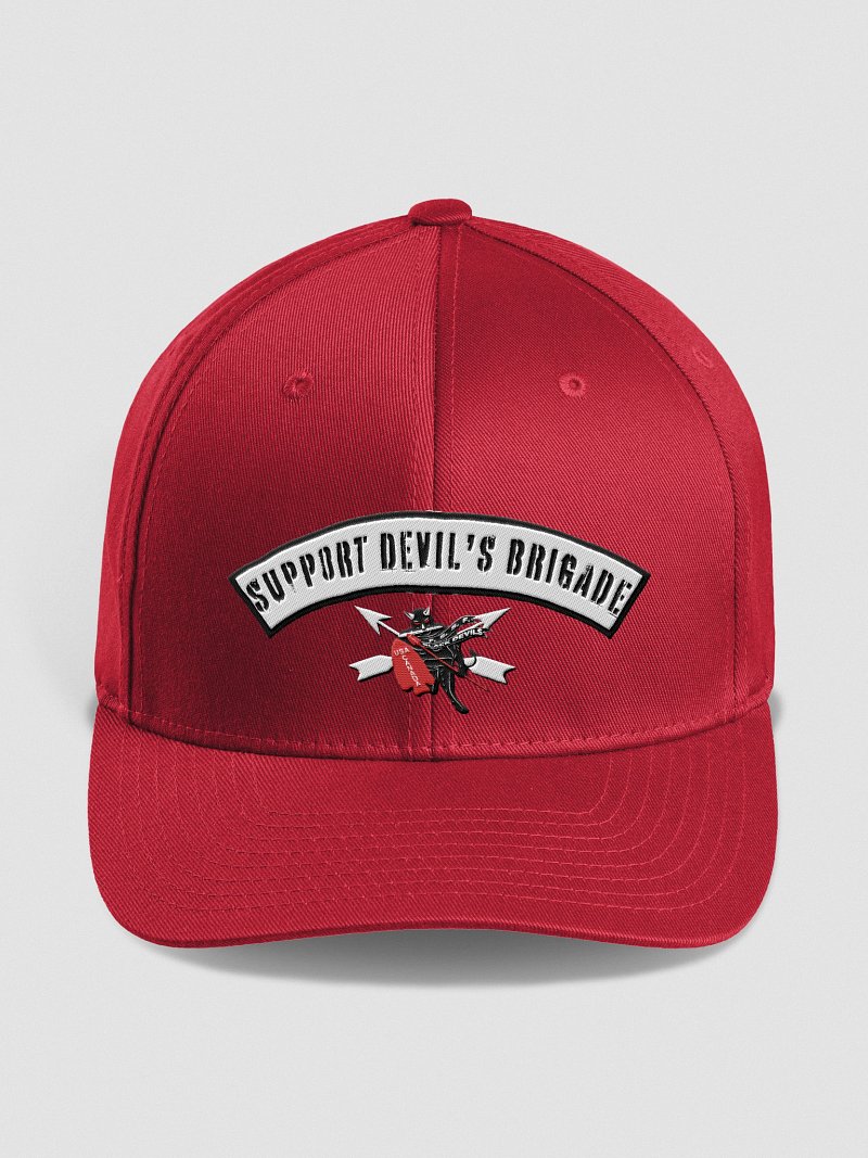 Devil's Brigade Fitted Hat Text & Image Front, Support