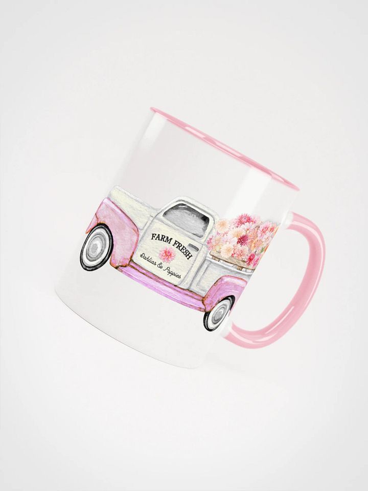 FARM FRESH DAHLIA VINTAGE TRUCK MUG - Wähle Deine Farbe Kaffeebecher ! product image (1)