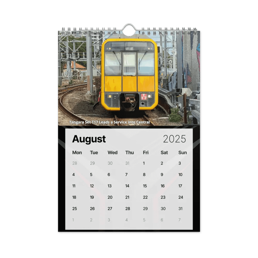 Sydney Trains Vlogs 2025 Calendar product image (3)