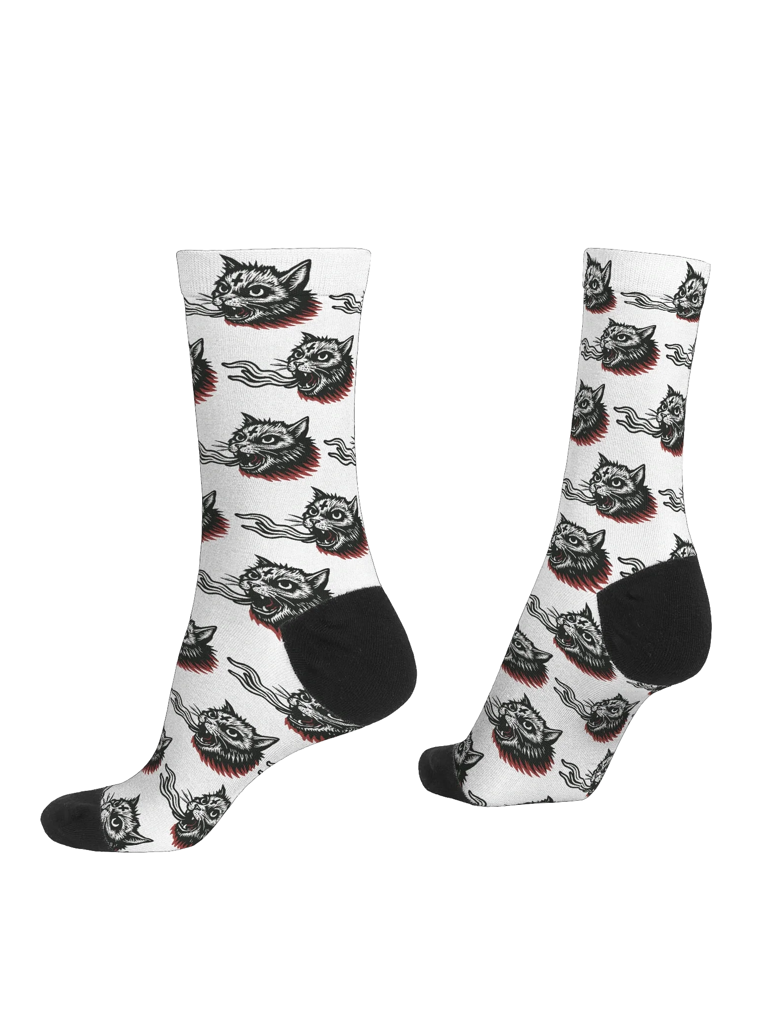 Flame cat Pattern Socks product image (4)