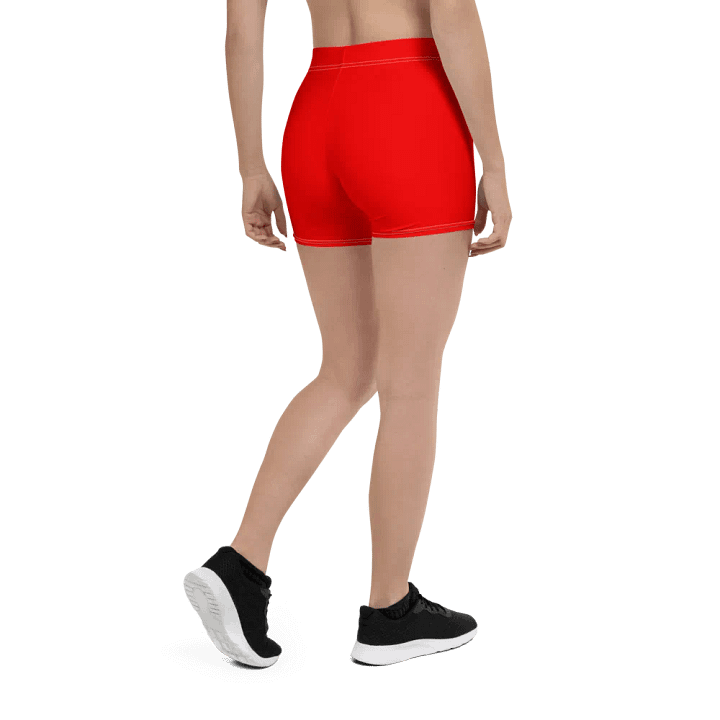 Plain Color Red Bike Shorts product image (2)