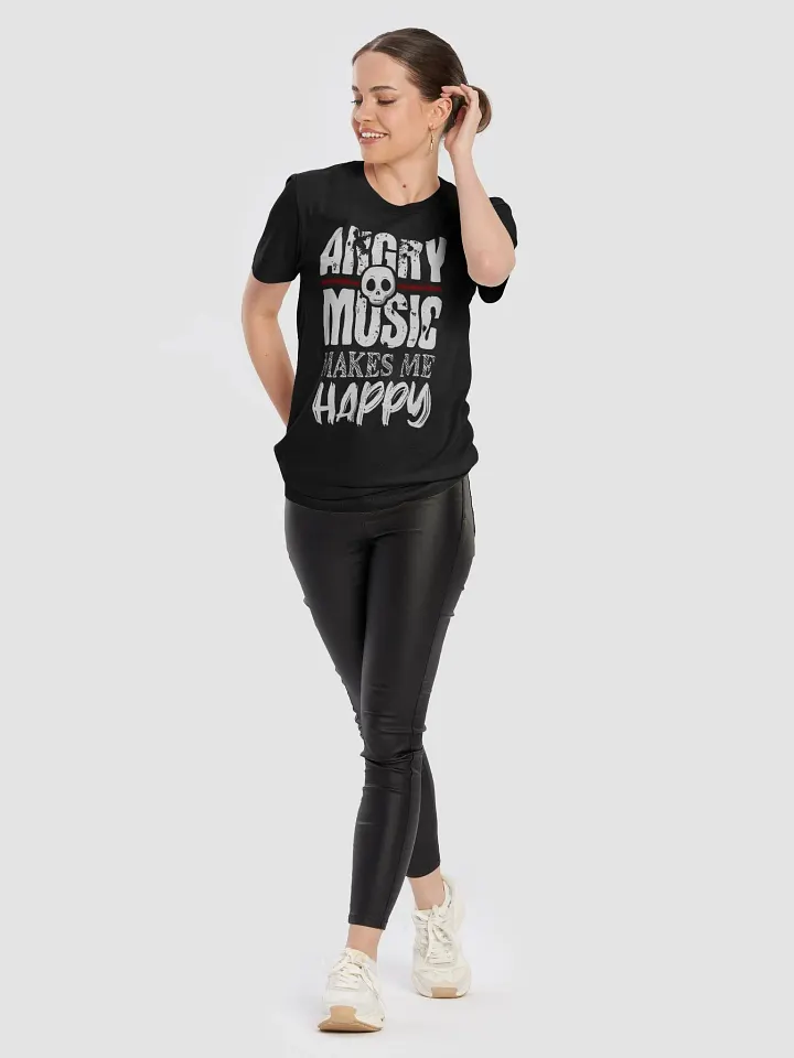 Angry Music Makes Me Happy – Funny T-Shirt for Metal and Rock Fans product image (2)