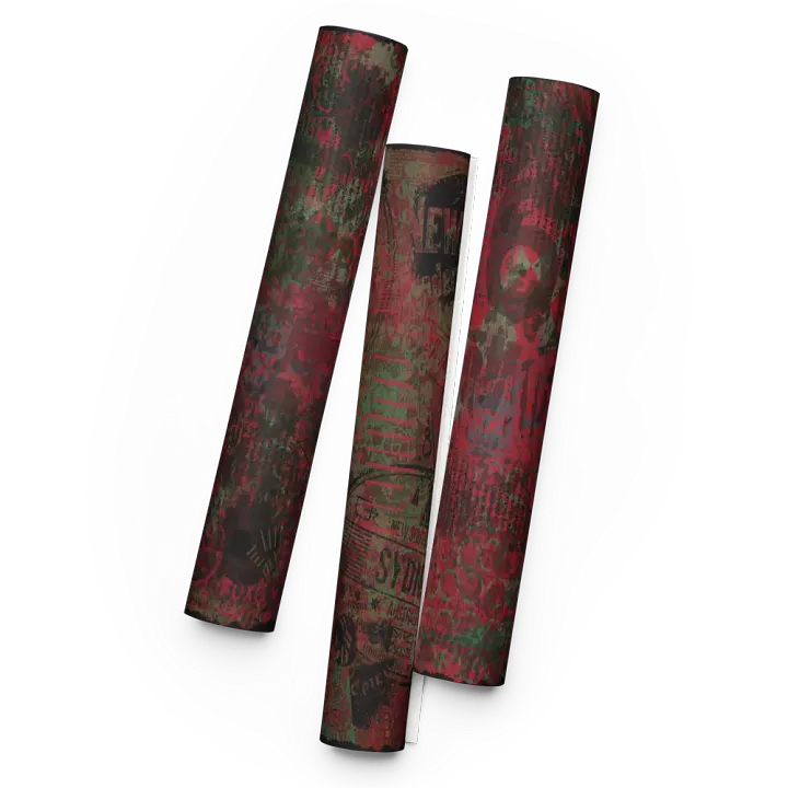 Red Green Grunge Wrapping Paper product image (1)