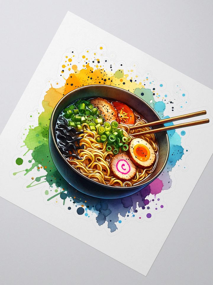 Watercolor Ramen Kiss Cut Sticker product image (2)