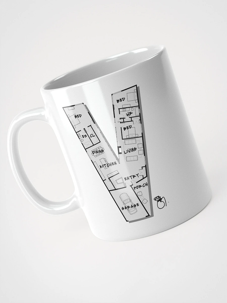 Alphabet Floor Plan Mug - V product image (2)