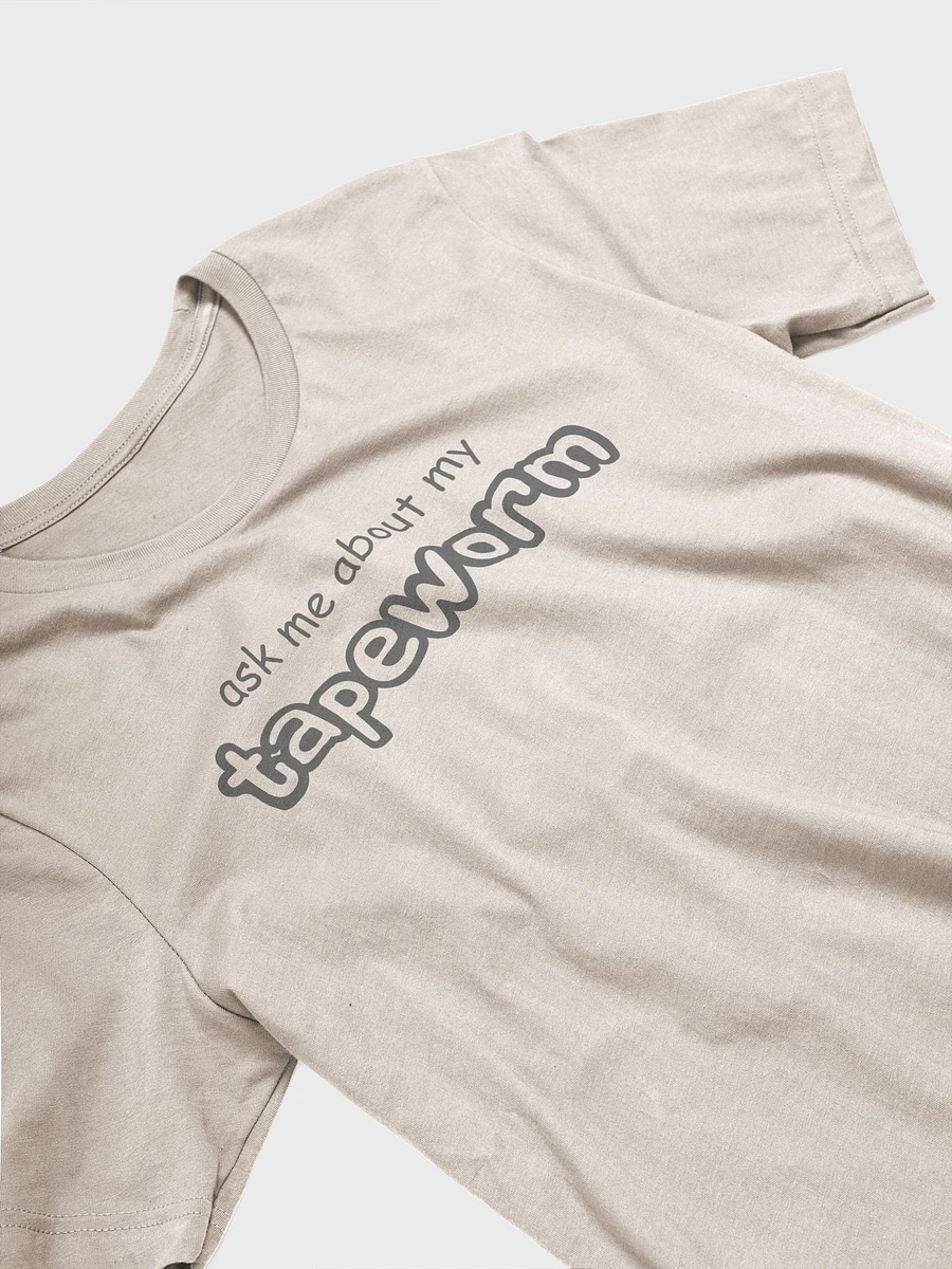 ask me about my tapeworm supersoft unisex t-shirt product image (44)