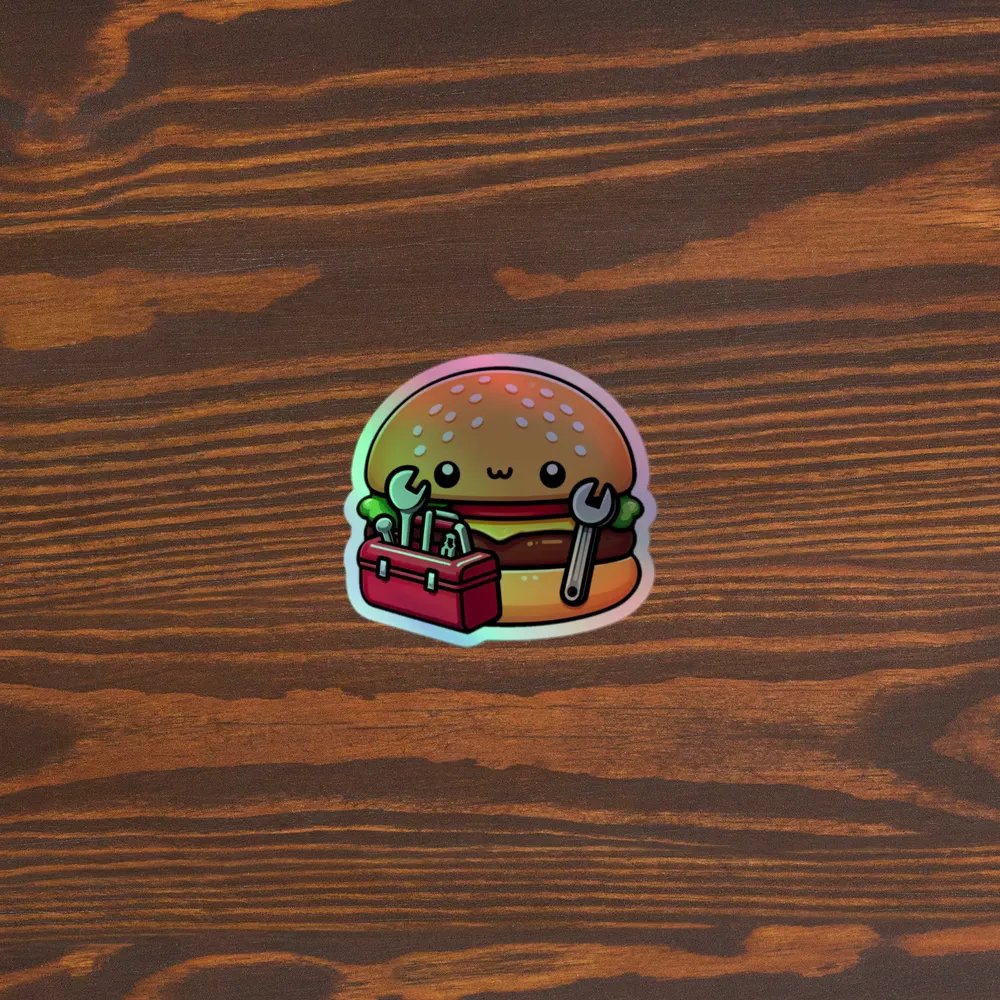 Burger Mechanic Holographic Sticker Sheet product image (5)