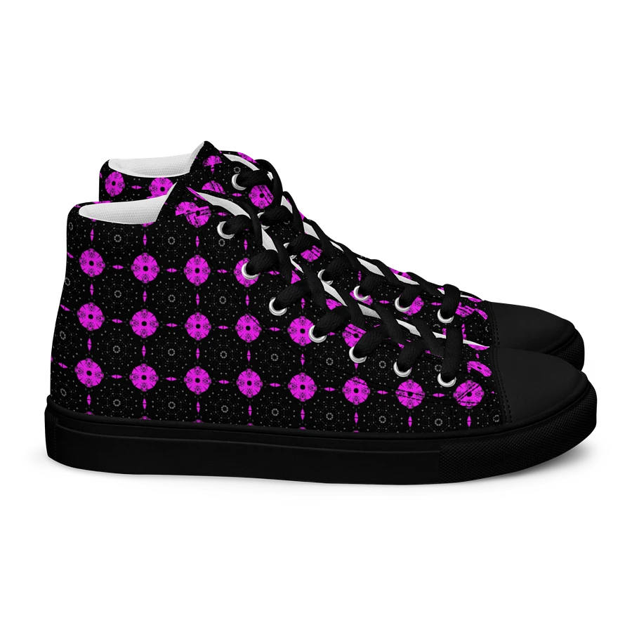 Abstract Pink Shapes Ladies Canvas Shoes High Tops product image (14)
