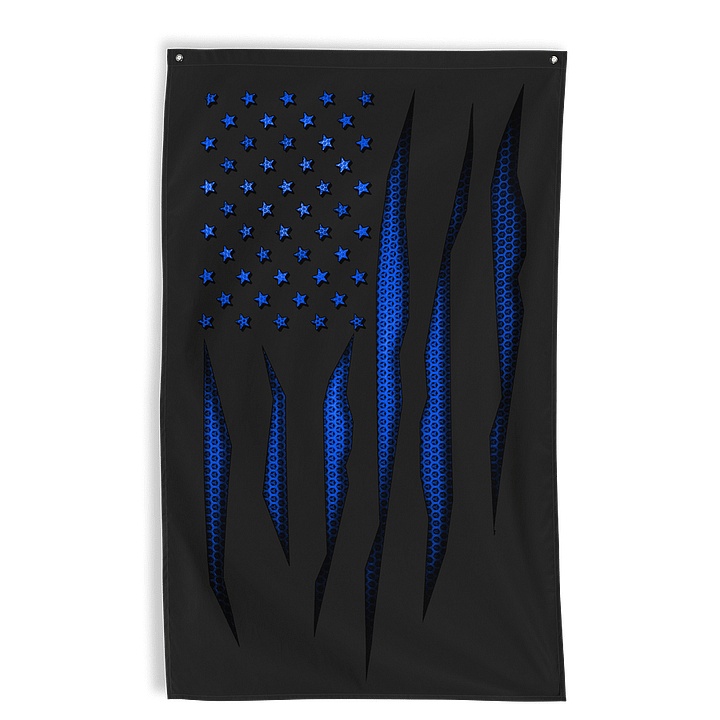 Blue Carbon Onyx Wall Flag product image (1)