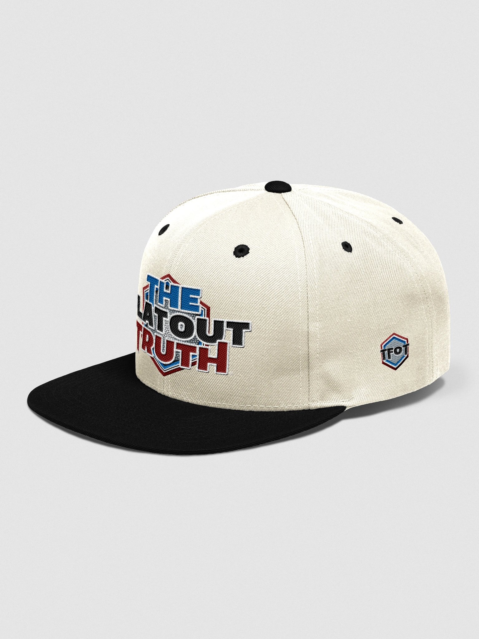 TFOT Embroidered Bold Red Hex Flat Snapback Hat product image (33)