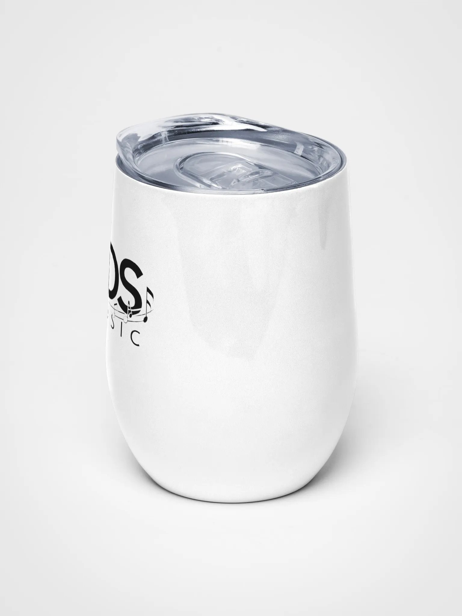 TDS Music 12oz White Insulated Stainless Steel Wine Tumbler - Music Design product image (5)