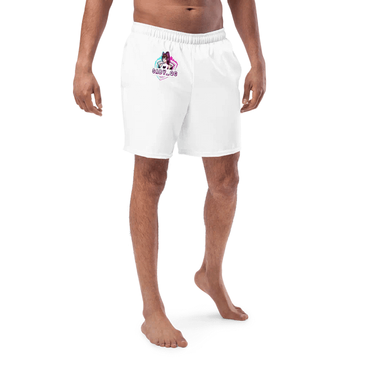 SABY_QC Shield Logo Illustrated Swim Trunks product image (1)