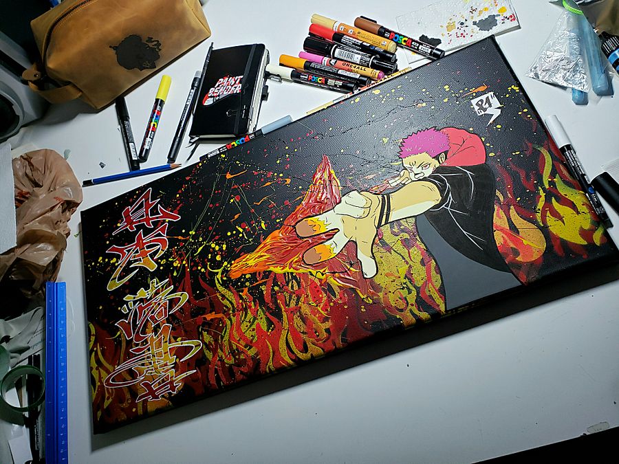 Arrow Inferno ( Wood Panel Canvas Painting ) product image (1)