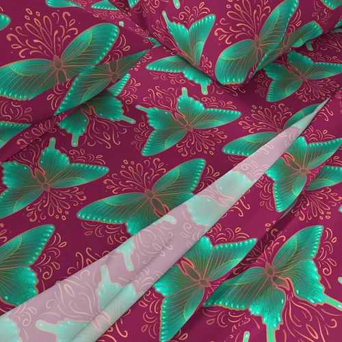 Added a recolour of my butterflies pattern to my spoonflower shop! A more bold palette than I usually choose 😊

#spoonflower ...