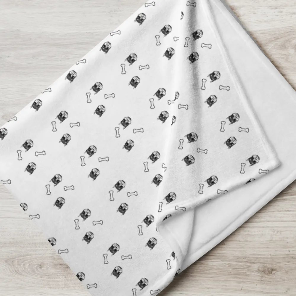Rubberhose Pup & Bone - Throw Blanket product image (1)