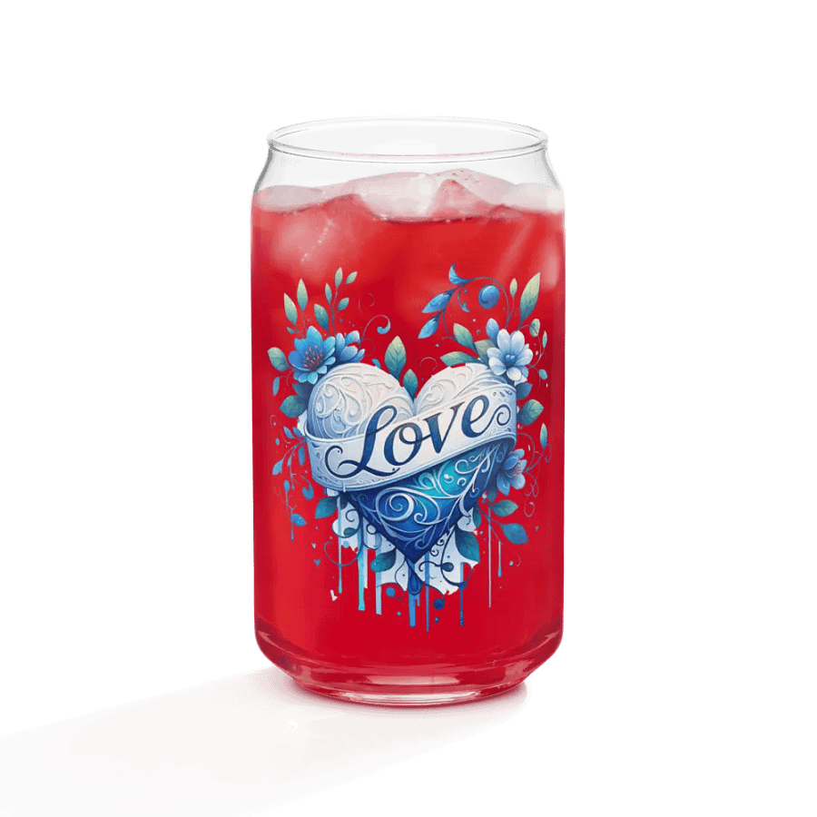 Peace & Love Can-Shaped Red, White & Blue Glass Set product image (6)