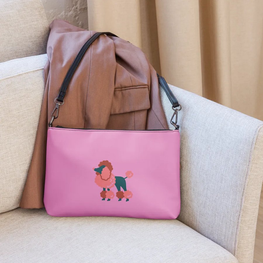 Fluffy Poodle All-Over Print Crossbody Bag product image (6)