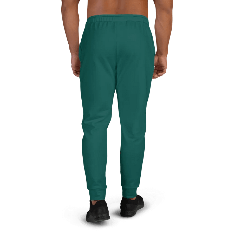 Plain Dark Green True Summer Recycled Polyester Premium Men's Joggers by Treasure Pie product image (4)