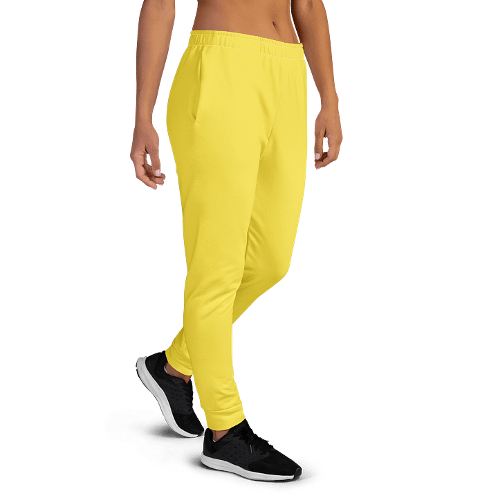 Taxi Cab Yellow Solid Color Women's Fleece Sweatpants product image (1)