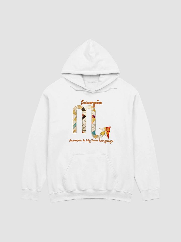 Scorpio & Sarcasm White Hoodie product image (1)