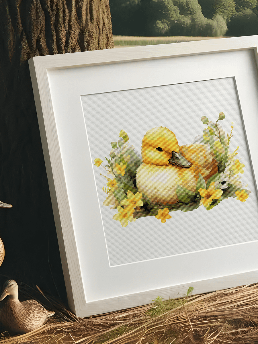Sunny Duck Cross Stitch Pattern product image (5)