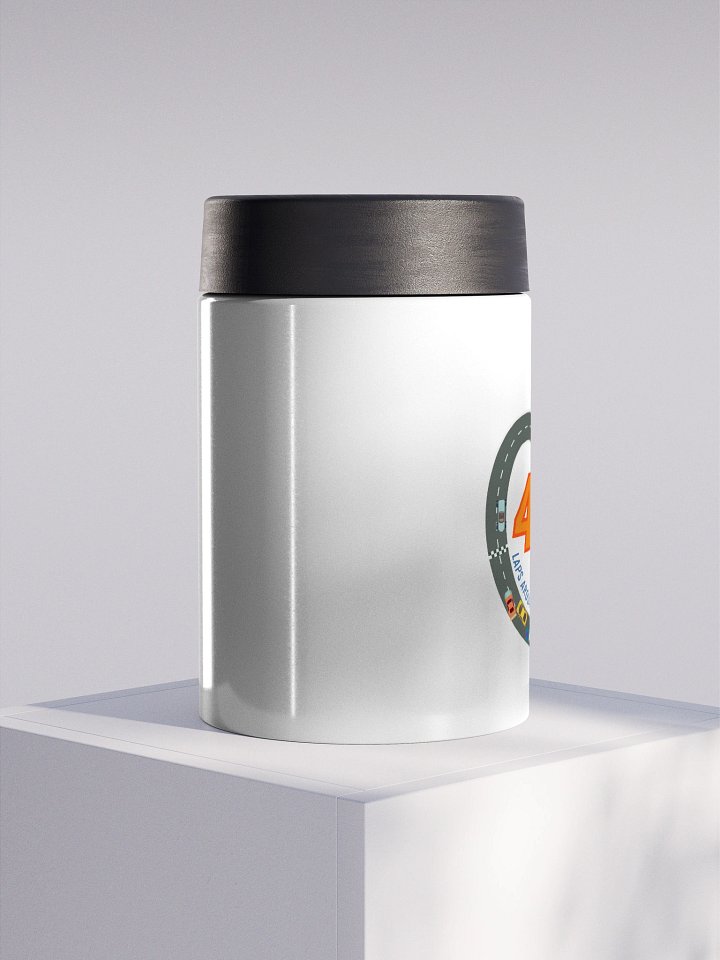 4 laps around the track metal koozie product image (1)