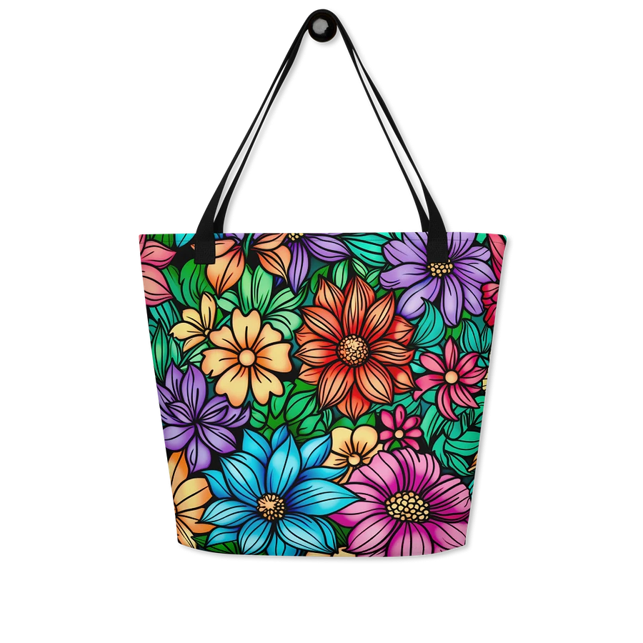 Tote Bag: Vibrant Garden Blooms Floral Patterns Art Design product image (7)