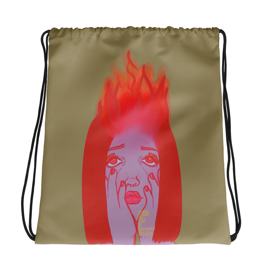 "Up in Flames" Drawstring Bag product image (1)
