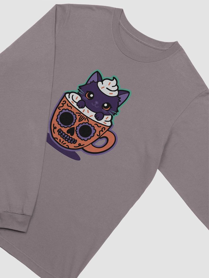 Sugar Skull Kitten Mug Supersoft Long Sleeve Slimmer Fit Shirt product image (2)